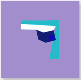 Ermanno Leinardi 2004 - spazio ambiguo - acrilico su tela  cm 40 x 40